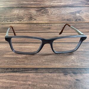 Ralph Lauren Women's Eyeglasses Frame 53-16-145 Brown Metal Wood Temple
